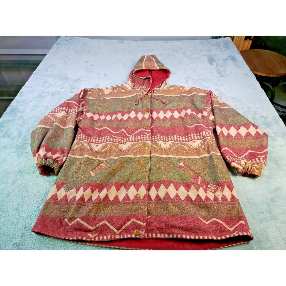 Vintage Be In The Current Scene Reversible Hooded Jacket One Size Fits All Read